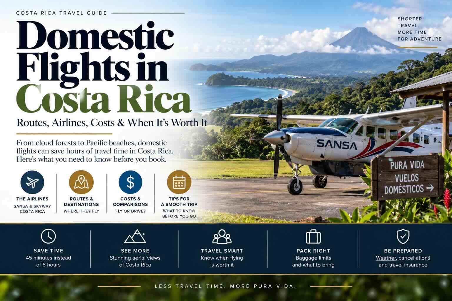 Domestic Flights Inside Costa Rica - The fastest way to get to your destination